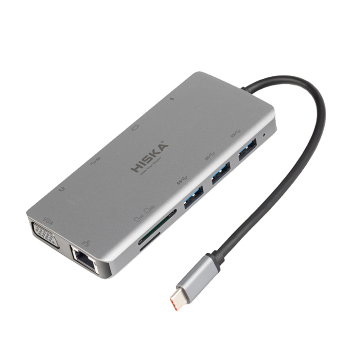 هاب USB-C هیسکا 11 پورت مدل HR-55